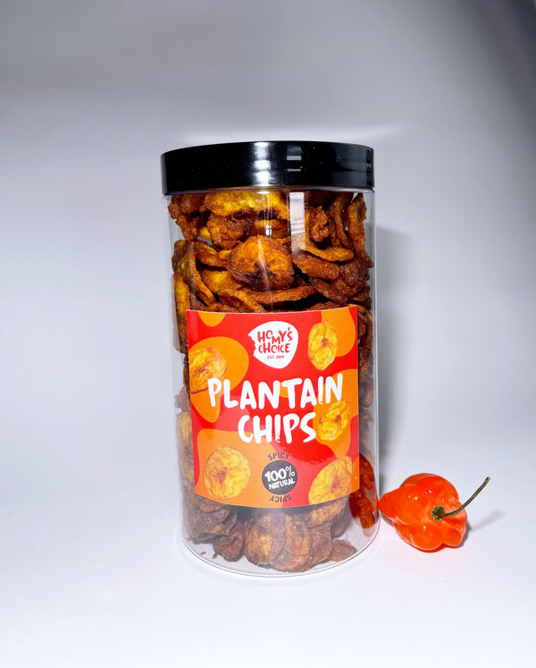 Unsalted Spicy Plantain Chips Jar